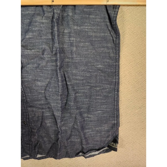 Buffalo by David Bitton Shirt Mens Large L Metal Button Up Collar Blue NWOT - Picture 6 of 12